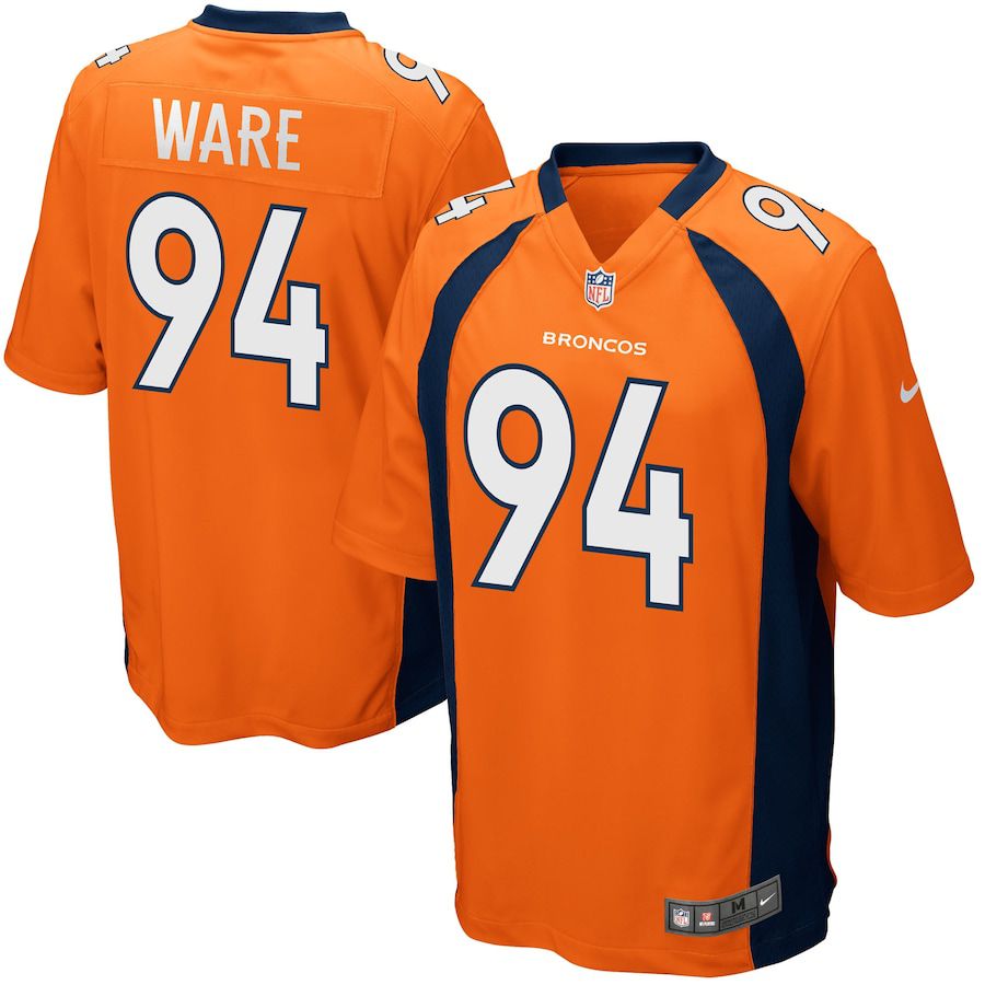 Men Denver Broncos #94 Demarcus Ware Nike Orange Game NFL Jersey->denver broncos->NFL Jersey